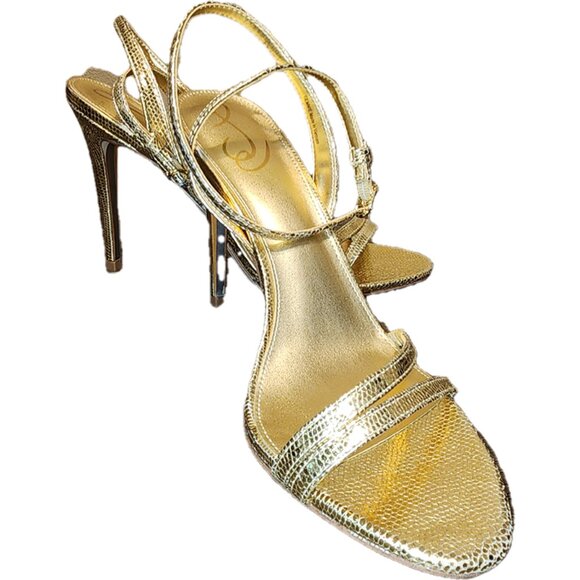 Sam Edelman Gold Strappy Sandals - Picture 3 of 13